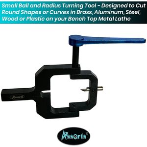 Herramienta de torneado de radio pequeño para bolas, semicircular, de control manual, para torno de metal de sobremesa, para torneado externo - Product Image 2