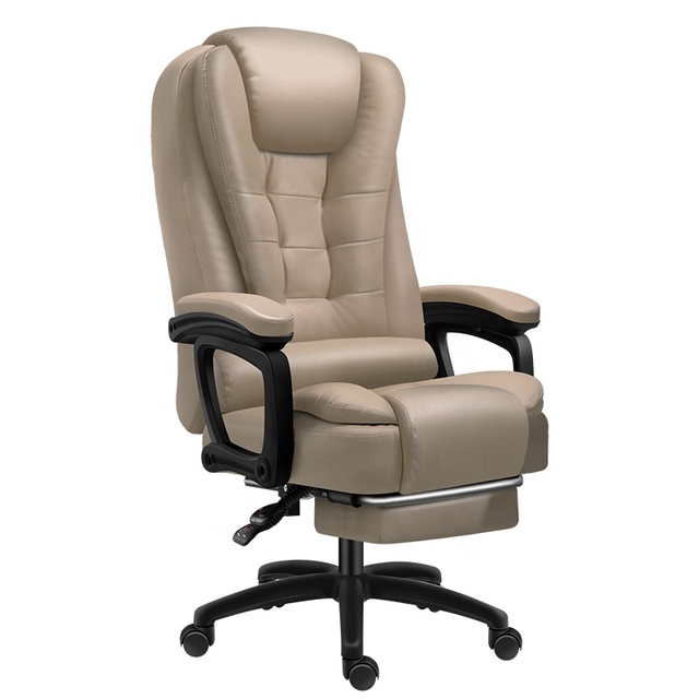 Direct Factory Supply Executive Ergonomic Manager Chair Contemporary Design with Footrest Made of Synthetic Leather