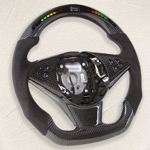 Volant en cuir et fibre de carbone personnalisé, 3 branches, 40 mm, poignée ergonomique, style luxe/<span class=keywords><strong>sport</strong></span> pour E64 630i/645i/650i - Product Image 1
