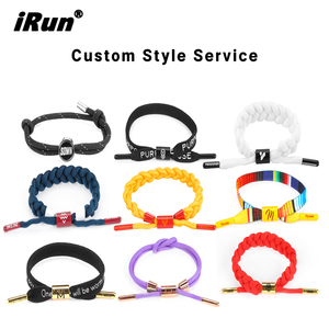 <span class=keywords><strong>IRun</strong></span>-Conjunto de pulsera deportiva de moda, pulsera de encaje Easy Life, con logotipo impreso personalizado, brazalete con cordón de zona de Color - Product Image 3
