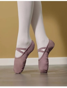 Morandi blue canvas <span class=keywords><strong>ballerine</strong></span> Baby Flats pantofole da balletto per bambini master ballet academy <span class=keywords><strong>scarpe</strong></span> da ballo - Product Image 5