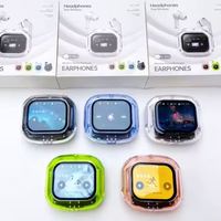 Écouteurs sans fil Air Max à écran tactile couleur, transparents, avec fonction d'appels à réduction de bruit et d'assistant vocal