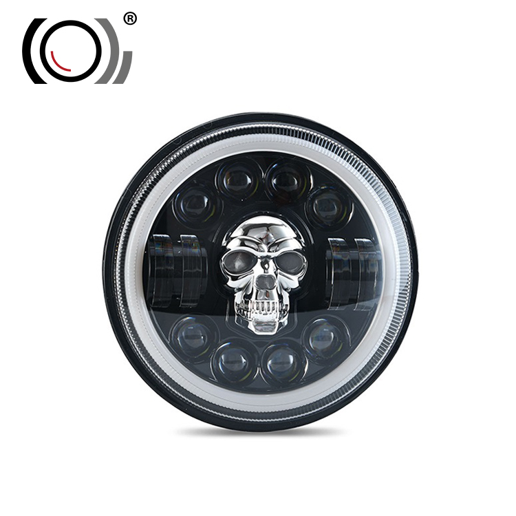 Dot E9 Angel Eyes Headlight Auto Lighting System Driving Light Round 7inch LED Headlight For Car And Motorcycle