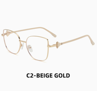 Gafas de Montura Grande de Metal Vintage, Lentes Transparentes de Moda para Rostros Grandes, Monturas Ópticas de Estilo Sencillo y Fresco