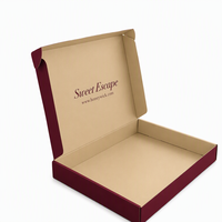 Boîtes en papier colorées personnalisées avec logo estampé or, boîtes cadeaux, boîtes d'expédition recouvertes d'un film mat pour l'emballage de vêtements
