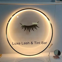 Enseigne lumineuse LED personnalisée pour magasin, panneau rétroéclairé en aluminium, logo néon, décoration pour salon de coiffure et barbier, livraison directe