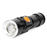 Lampe torche tactique zoom portable rechargeable par USB LED 3W Mini lampe torche LED