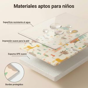 Alfombra <span class=keywords><strong>de</strong></span> Juego Plegable para Bebés <span class=keywords><strong>de</strong></span> Espuma XPE Grande, 180x150cm, con Bolsa <span class=keywords><strong>de</strong></span> Transporte para Cuarto <span class=keywords><strong>de</strong></span> Bebé, Sala <span class=keywords><strong>de</strong></span> Juegos y Uso Familiar - Product Image 4