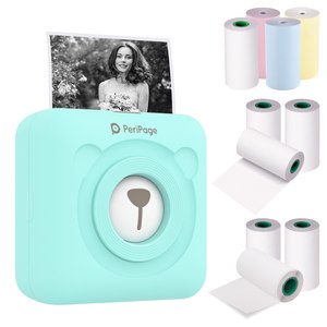 Imprimante photo portable miniature <span class=keywords><strong>Peripage</strong></span> <span class=keywords><strong>A6</strong></span> HD 304 DPI noir et blanc 2 pouces, imprimante thermique de poche pour étiquettes et notes, papiers d'impression - Product Image 4