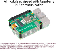 Carte de développement Raspberry Pi 5 AGV Edge Computing pour l'accélération de l'analyse vidéo, HAT IA Hailo8L, Linux 64 bits, PCIe, USB, BGA