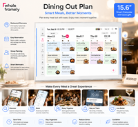 Kalender Dinding Digital Pintar 15,6 inci dengan Lampu LED Desain Baru, Sinkronisasi Aplikasi untuk Acara Keluarga, Rencana Makan, Jadwal Kerja, dan Pengaturan
