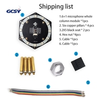 Módulo de Matriz de Micrófonos I2S 6+1, Reconocimiento de Voz, Programable, RGB, Accesorio para Placa de Desarrollo K210