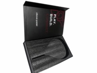 Coffret de raquettes de padel magnétiques rigides haut de gamme avec matériaux recyclés, finition mate, gaufrage et plateau intérieur, emballage cadeau