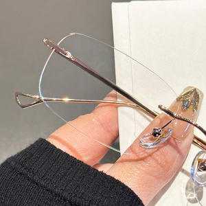 نظارات كلاسيكية 69058-A بدون حافة مربعة الشكل للرجال معدنية نظارات قياسية بصرية لقلّة النظر نظارات نسائية إطارات نظارات كورية فاخرة - Product Image 3