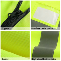 Gilet de Sécurité WX Réfléchissant pour Construction, Haute Visibilité, Multi-Poches, Coloré