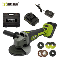 Meuleuse d'angle industrielle sans balais puissante de 125 mm en acier inoxydable pour bricolage, batterie 18V/20V, 8500 tr/min, pour découpe/meulage, interrupteurs à glissière