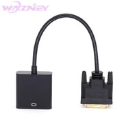 Cable Adaptador DVI a VGA, DVI-D a VGA, 24+1, 25 Pines DVI Macho a 15 Pines VGA Hembra, Conector Convertidor de Video