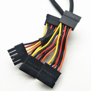공장 OEM 1007 18AWG 와이어 하네스 SATA 4 Molex3.0 배선 하네스 Molex 3.0MM 5PIN 터미널 와이어 하네스 - Product Image 2