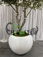 Olivier Artificiel de 280 cm (9 Pieds) en Pot Rond pour Intérieur Maison, Hôtel, Restaurant, Café et Hôtellerie