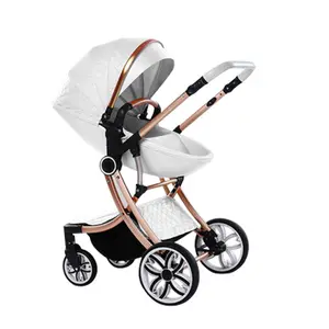 סיטונאי עגלת תינוק 3 ב-1 עגלת תינוק מערכת נסיעות מתקפלת עגלת תינוק עם כיסא בטיחות