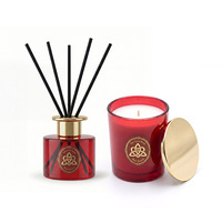 Coffret Cadeau de Bougies d'Aromathérapie Série Romantique Festive Chanson Wish Transfrontalière, 2 Parfums de Bois de Santal Haut de Gamme Personnalisés