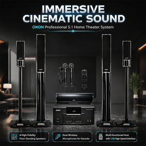 5.1 Channel Home Surround Sound System Floor Standing Tower <b>Speakers</b> <b>Amplifier</b> Audio Set <b>With</b> Remote Control K10(5.1) Surround S - Product Image 5