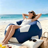 Fauteuil flottant circulaire de 26 pi 80 cm pour piscine, pouf de jardin d'extérieur, repose-pieds, tissu pour activités de plage