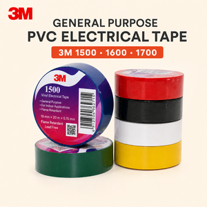Cinta Aislante Eléctrica de Vinilo PVC <span class=keywords><strong>3M</strong></span> <span class=keywords><strong>Temflex</strong></span> 1500, Autoadhesiva, 18mmx10M, Antiinflamable, para Mantenimiento Eléctrico - Product Image 2