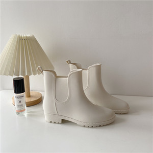 Botas de Lluvia Cortas de PVC para Mujer, Impermeables, Antideslizantes, de Goma, Tipo <span class=keywords><strong>Chelsea</strong></span>, para Viajes, para Todas las Estaciones - Product Image 4