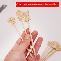 Brochettes à thème de dessins animés pour enfants, directement de l'usine, pour barbecue, viande, fruits, desserts, bâtonnets en bambou jetables