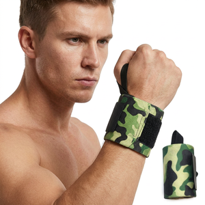 Bandes de poignet de musculation unisexes personnalisables, camouflage, antidérapantes, douces, respirantes, pour entraînement croisé, musculation, fitness, sécurité - Product Image 1