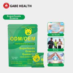 Gummies de superaliments verts à marque privée pour soutenir la digestion et la santé intestinale, supplément personnalisé OEM - Product Image 1