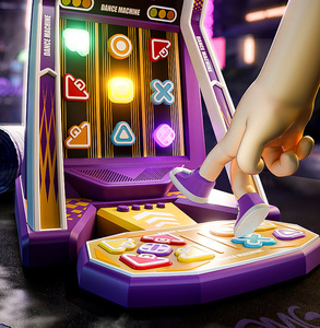 เครื่องเล่นเกมเต้นนิ้วสำหรับเด็ก พร้อมหน้าจอ LED เกมเต้นแบบกดเร็ว เครื่องเกมอาร์เคดขนาดเล็กสำหรับเด็ก - Product Image 5