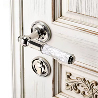 Offre Spéciale – Serrures de Porte d'Hôtel en Laiton Massif avec Coque Naturelle, Nickel Argenté, Serrure Magnétique Silencieuse