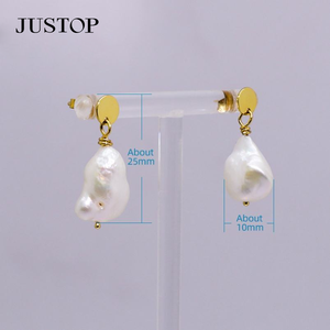 Fashion Statement Rice Shape Grade Black <b>Pearl</b> S925 Sterling <b>Silver</b> Vintage Drop Stud <b>Earrings</b> - Product Image 2