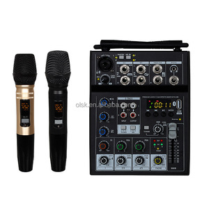 Mezclador de Audio profesional de 5 canales Clavax con 2 métodos de fuente de alimentación de mano inalámbricos para entretenimiento en <span class=keywords><strong>el</strong></span> hogar - Product Image 5