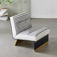 Meubles de mode Maison Chaise Longue Italien De Luxe Salon Chaise Unique Motif Imprimé Finition Chaise Designer