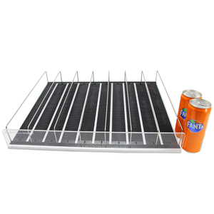 Ağır Hizmet Tipi Tek Taraflı Ayaklı Market Rafı 8 Raflı Özelleştirilebilir Boyutlu Yerçekimli Rulolu Teşhir Kayar Rafı - Product Image 1