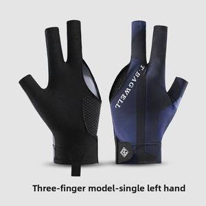 Guantes de <span class=keywords><strong>billar</strong></span> profesionales Tres dedos de alto grado Antideslizante Dedos expuestos Bola especial Fino Snooker Poliéster transpirable - Product Image 2