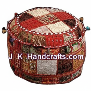 Increíbles otomanas bohemias de alta calidad, hechas a mano, de la colección de diseñadores, estilo tradicional, de tela, móviles, de la India, al por mayor - Product Image 1