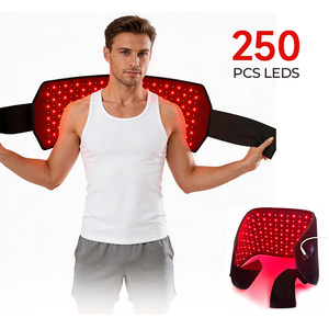 Ceinture <span class=keywords><strong>de</strong></span> luminothérapie rouge portable pour les jambes/bras, soulagement des douleurs musculaires, 250 LED, double longueur d'onde (660nm/850nm), <span class=keywords><strong>beauté</strong></span> à domicile - Product Image 2
