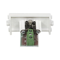 Module de plaque murale intelligente 48x24mm sans vis pour prise casque 3,5 mm et télécommunications, blanc