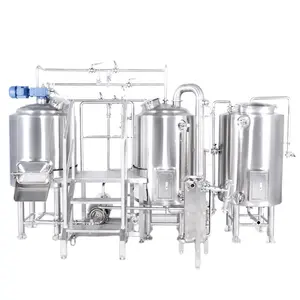 Système de brassage pilote 100L 1BBL 200L avec Solutions de chauffage personnalisées équipement de brassage de bière de taille nanométrique fourni