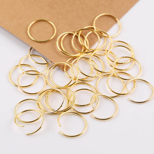 Anneau métallique à boucle simple, extrémité fermée, 1,2x20 mm, or et argent, pour la fabrication de bracelets, accessoires de bijoux DIY - Product Image 2