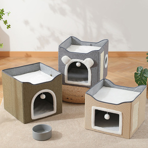 Cuccia di Lusso a Due Piani per Gatti, Pieghevole e Staccabile, in Peluche, Accogliente Cuccia per Gatti da Interno, Casetta per Animali Domestici per <span class=keywords><strong>Casa</strong></span>, per Più Gatti - Product Image 5