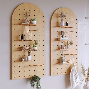 Étagère de rangement murale en bois à plusieurs niveaux réglable - Affichage moderne pour la maison pour la cuisine et le salon Grande capacité et durable - Product Image 2
