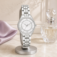 Montre délicate multifonction pour femmes, boîtier en alliage, bracelet en métal, mouvement à quartz chinois, montre-bracelet décontractée pour femmes