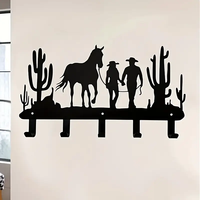 Porte-clés mural moderne à plus de 10 crochets, gain de place, en fer noir, design flexible et portable, support d'angle pour appartement, porte-chapeaux