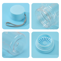 Bouteilles d'eau en plastique sport 600ml/800ml sans BPA avec marqueur de temps pour boire directement pour le camping