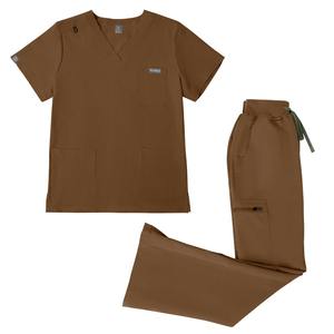 Uniformes Médicos Elásticos en 4 Direcciones al por Mayor, Uniformes Quirúrgicos Personalizados para Hombre y Mujer, Conjuntos de Uniformes de Enfermería, Conjuntos con Pantalones Acampanados - Product Image 4